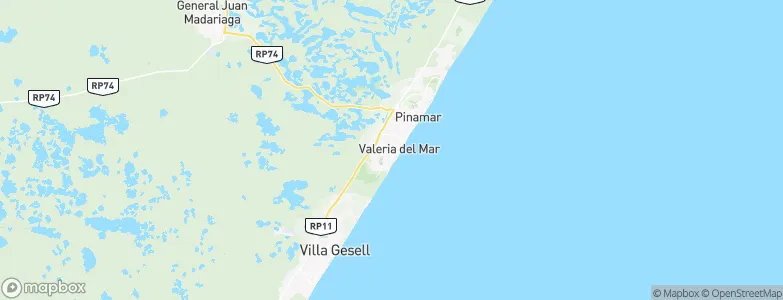 Valeria del Mar, Argentina Map