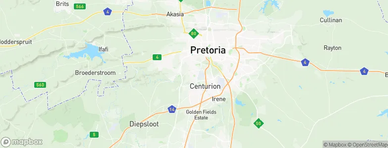 Valhalla, South Africa Map
