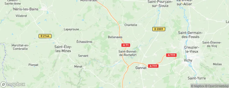 Valignat, France Map
