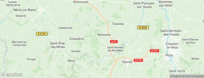 Valignat, France Map