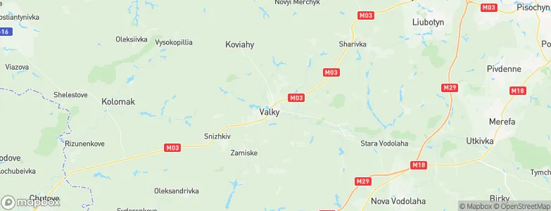 Valky, Ukraine Map