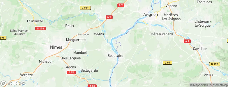 Vallabrègues, France Map