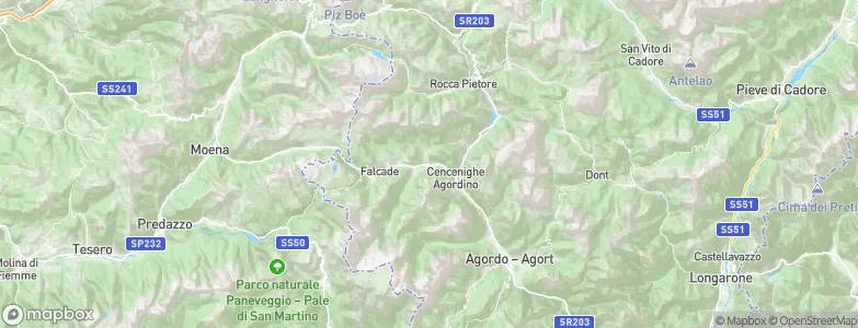 Vallada Agordina, Italy Map