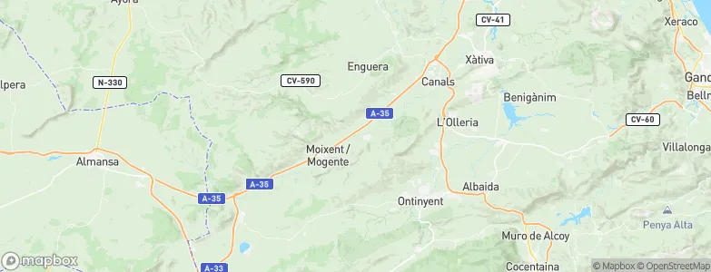 Vallada, Spain Map