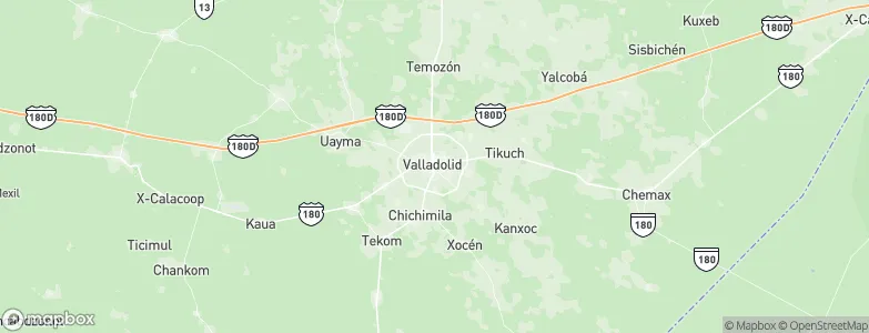 Valladolid, Mexico Map