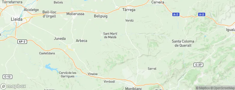 Vallbona de les Monges, Spain Map