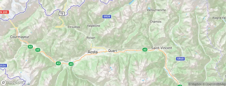 Valle d'Aosta, Italy Map