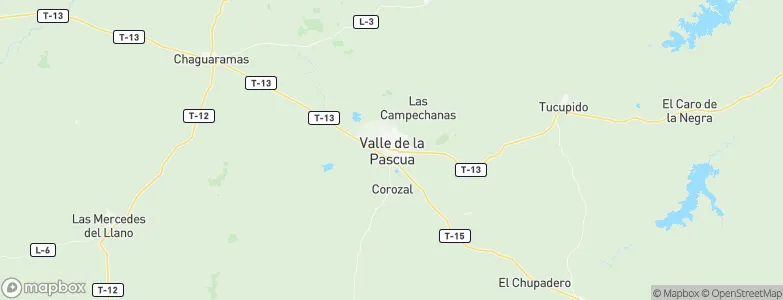 Valle de La Pascua, Venezuela Map