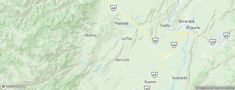 Valle de San Juan, Colombia Map