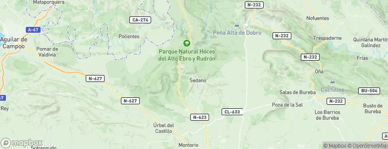 Valle de Sedano, Spain Map
