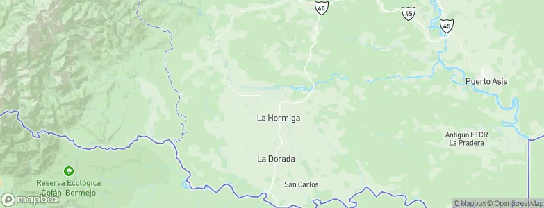 Valle del Guamuez, Colombia Map