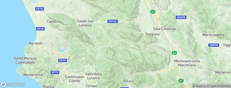 Valle dell'Angelo, Italy Map