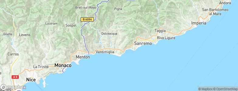 Vallebona, Italy Map