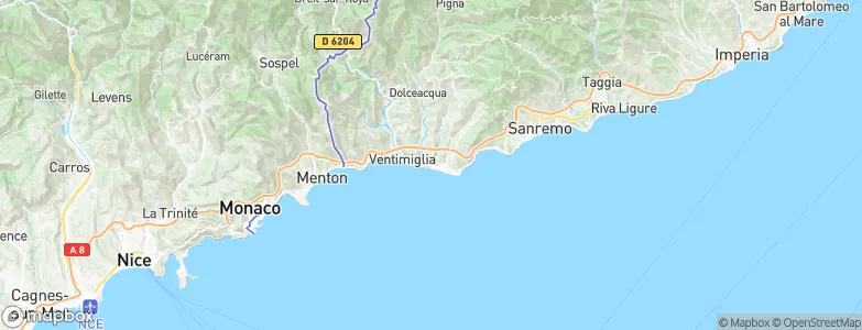Vallecrosia, Italy Map