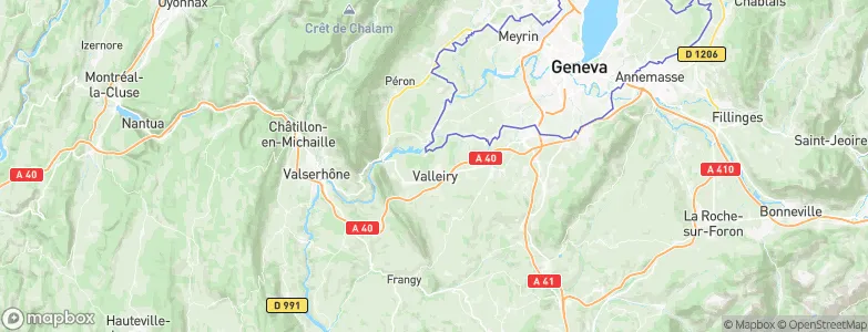 Valleiry, France Map
