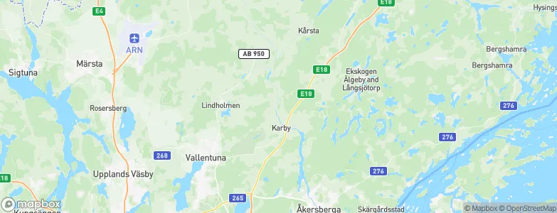 Vallentuna Municipality, Sweden Map