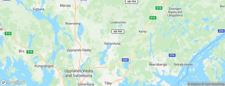 Vallentuna, Sweden Map