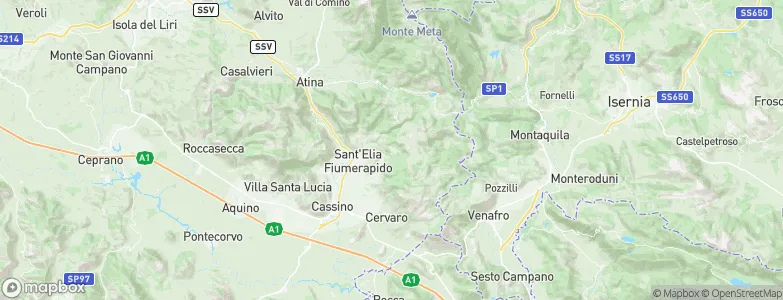Vallerotonda, Italy Map