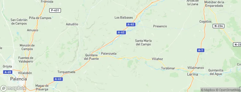 Valles de Palenzuela, Spain Map
