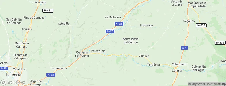 Valles de Palenzuela, Spain Map
