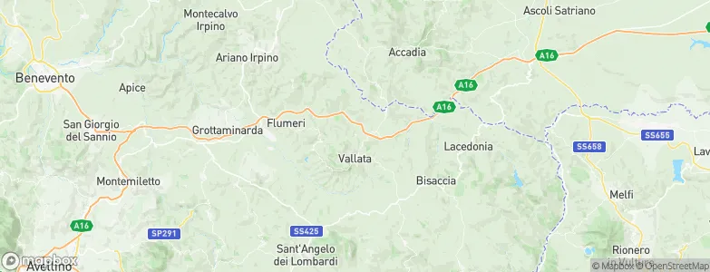 Vallesaccarda, Italy Map