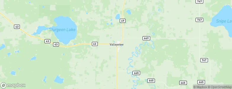 Valleyview, Canada Map