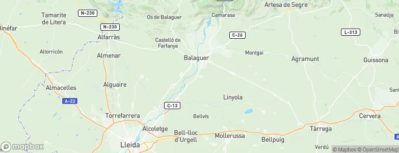 Vallfogona de Balaguer, Spain Map