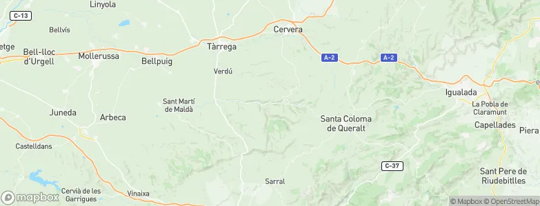 Vallfogona de Riucorb, Spain Map