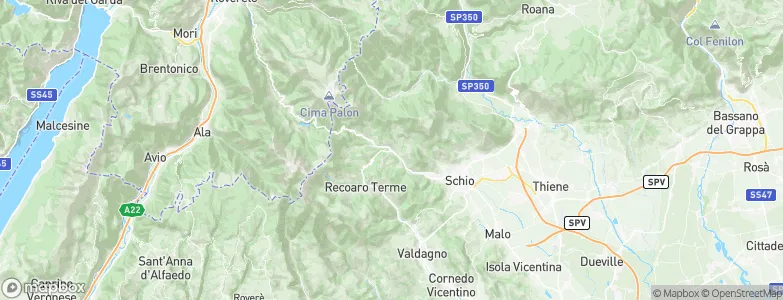 Valli del Pasubio, Italy Map