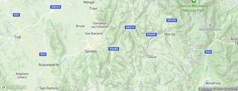 Vallo di Nera, Italy Map