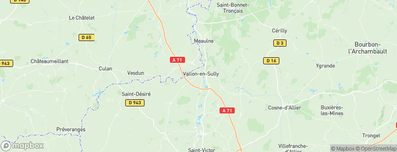 Vallon-en-Sully, France Map