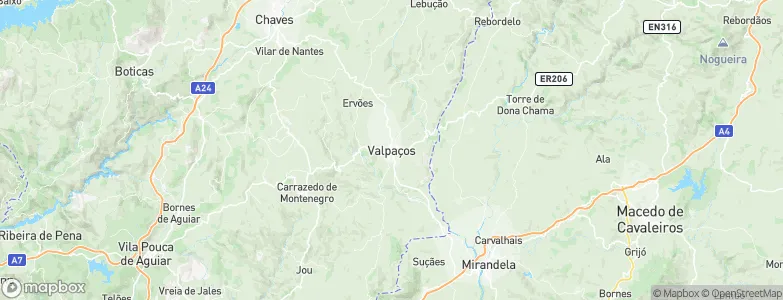 Valpaços, Portugal Map