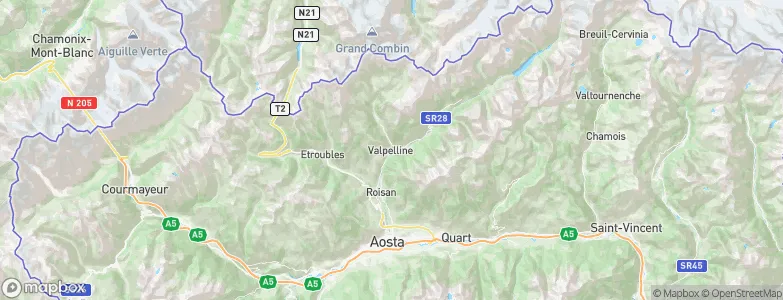 Valpelline, Italy Map