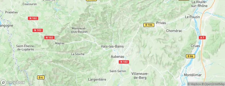 Vals-les-Bains, France Map