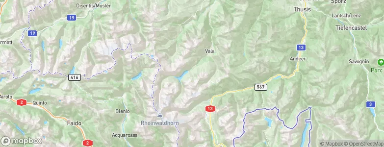 Vals, Switzerland Map