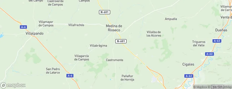 Valverde de Campos, Spain Map