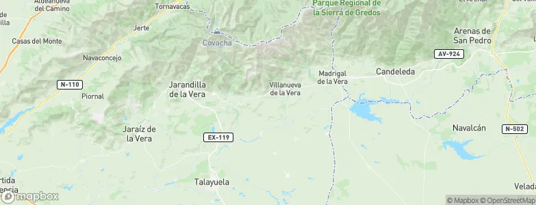 Valverde de la Vera, Spain Map