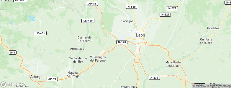 Valverde de la Virgen, Spain Map