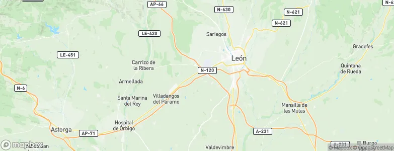 Valverde de la Virgen, Spain Map
