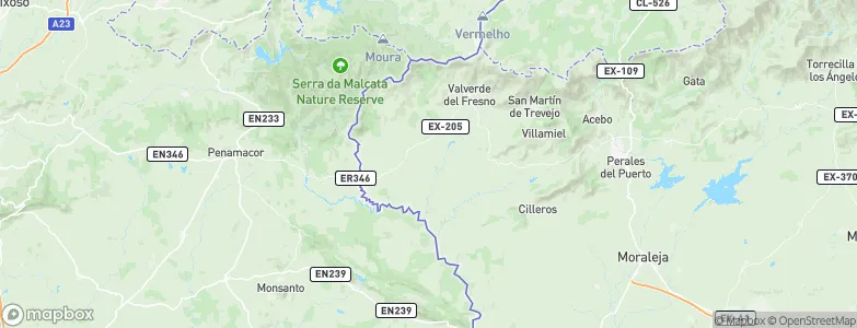 Valverde del Fresno, Spain Map