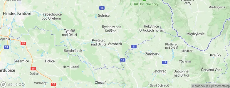 Vamberk, Czechia Map