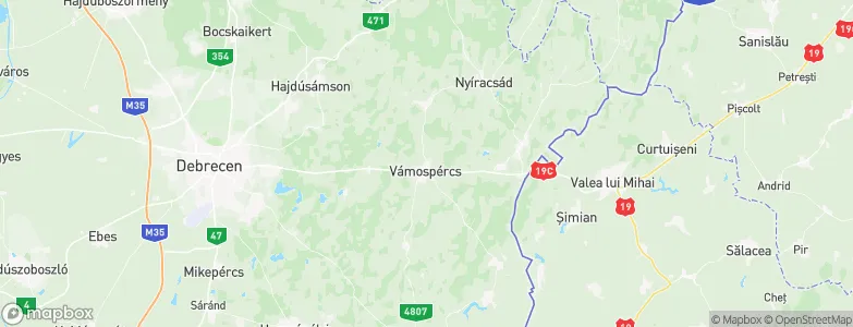 Vámospércs, Hungary Map