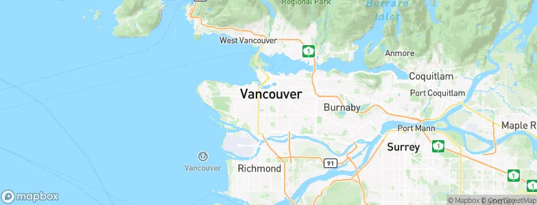 Vancouver, Canada Map