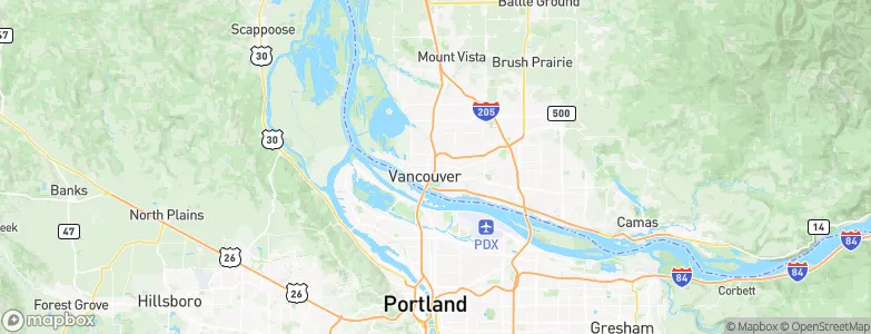 Vancouver, United States Map