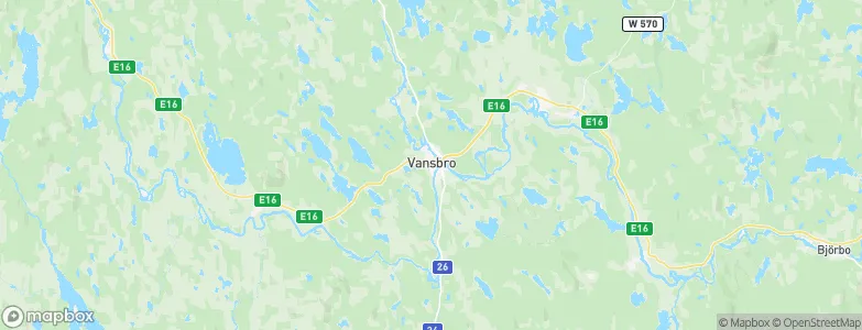 Vansbro, Sweden Map