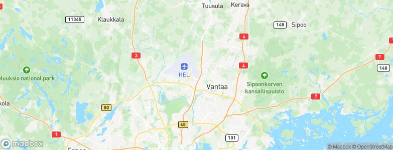 Vantaa, Finland Map