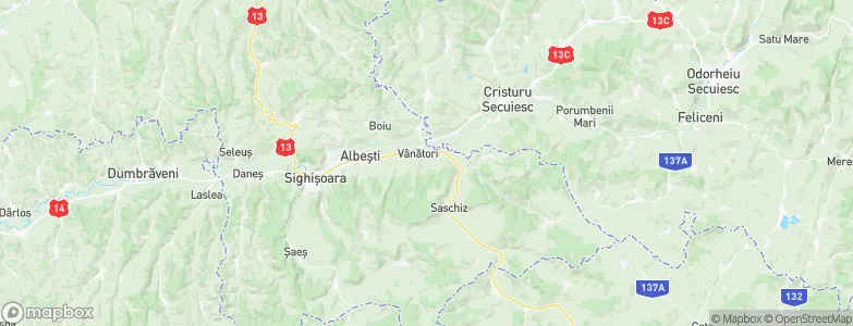 Vânători, Romania Map