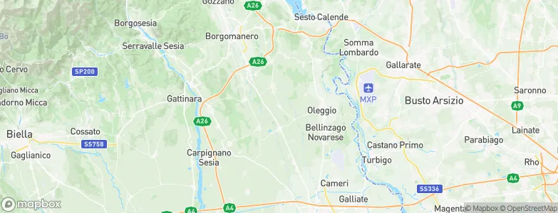 Vaprio d'Agogna, Italy Map