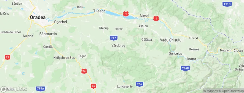 Vârciorog, Romania Map