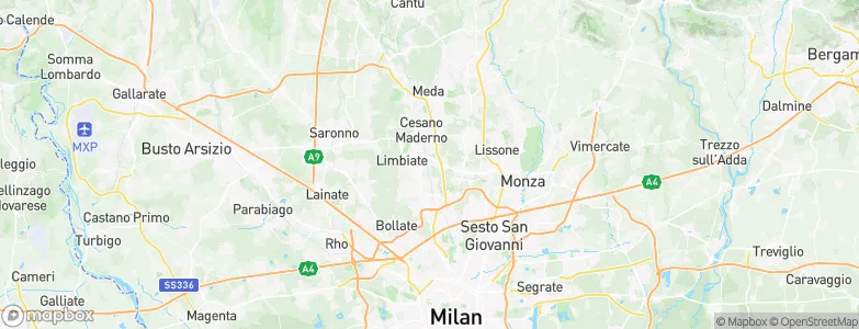 Varedo, Italy Map